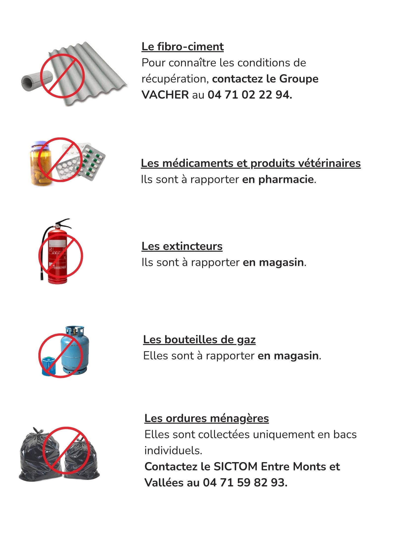 déchets interdits
